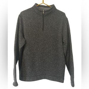 Peter Millar Gray Quarter‎ Zip Pull Over Sweater, Size Large
